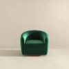 Elise - Mid-Century Modern Swivel Chair - Dark Green - Image 3