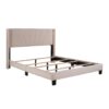 Queen Size Upholstered Platform Bed, Box Spring Needed - Beige - Image 3