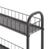 6 Tier Slim Rolling Storage Cart, Mobile Shelving Unit With Wheels, Metal Wire Storage Shelving Rack With Baskets For Kitchen Bathroom Office Laundry Narrow Piaces - Black - Image 6