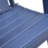 Folding Outdoor Adirondack Chair (Set of 2) And Table Set, Hdpe All-Weather Folding Fire Pit Chair, Ergonomic Design Patio Lawn Chair For Outside Deck Garden Backyardf Balcony - Navy Blue - Image 5