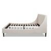 Aspen - King Vertical Tufted Headboard Platform Bed Set - Light Beige - Image 2