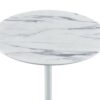 Orbit - End Table With Height Adjustable Marble Textured Top - White - Image 3