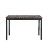 5 Piece Dinning Set With Faux Marble Top, Table & 4 Chairs - Black - Image 6