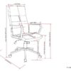 Foley - Swivel Office Chair - Distressed Blue - Image 9