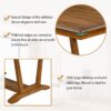 Topmax - 5 Piece Rustic Dining Table Set With 4 Upholstered Chairs, Rectangular Dining Table With Trestle Table Base - Walnut - Image 6
