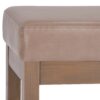 Milltown - Footstool Small Ottoman Bench - Ash Blonde - Image 3