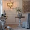 3 Light Wood Drum Chandelier, Hanging Light Fixture With Adjustable Chain For Kitchen, Bulb Not Included - Brown - Image 6