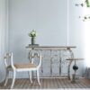 Harlow - Bench, Farmhouse / French Country Style Vanity Chair - Beige / White - Image 11