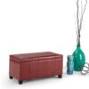 Dover - Storage Ottoman Bench - Radicchio Red - Image 10