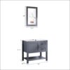 Bathroom Vanity With Mirror And Top Only - Gray - Image 9