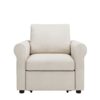 3 In 1 Sofa Bed Chair, Convertible Sleeper Chair Bed, Adjust Backrest Into A Sofa, Lounger Chair, Single Bed, Modern Chair Bed Sleeper For Adults - White - Image 10