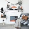Pumpkin / Diamond Pattern, For Holiday Halloween Decor - Black White - Image 7