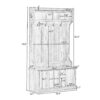 Hall Tree With 6 Hooks, Coat Hanger, Entryway Bench, Storage Bench, 3 In 1 Design, For Entrance, Hallway - White - Image 12