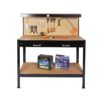 Wood Work Bench - Black / Light Brown - Image 2