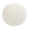 Luna - Round Sphere Accent Ball Throw Pillow - Ivory White - Image 2