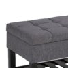 Saxon - Storage Ottoman Bench - Slate Gray - Image 8