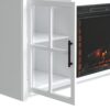 Hampton - Fireplace TV Stand Console For TVs Up To 85" - Jasmine Whitewash / Barnwood - Image 4