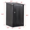 Outdoor Storage Shed, Metal Steel Garden Shed With Single Lockable Door, Small Shed Outdoor Steel Utility Tool Shed For Backyard Patio Garden Lawn - Black - Image 17