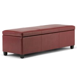 Avalon - Storage Ottoman Bench - Red