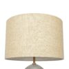 Aurora - Ribbed Lamp Base Clear Table Lamp Large Linen Shade - Beige / Clear / Gold - Image 2