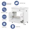 Bathroom Vanity Base Without Sink, Bathroom Cabinet With Two Doors And One Drawer - White - Image 5