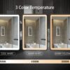 24X30" Led Black Framed Wall Mount Medicine Cabinet With Mirror Anti - Fog Function 3 Colors With Light - Black - Image 5