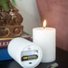 LED Candles With Wick And Remote Control Timer (Set of 2) - White - Image 5