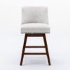 Counter Height Swivel Barstools, Upholstered Bar Stools (Set of 2) - Ivory - Image 2