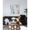 Modern Oil Painting, Square Framed Wall Art For Living Room Dining Room - Multicolor - Image 3