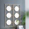 3 Mirror Piece Wall Mirror InRectangular Frame, Home Wall Decor For Bedroom Living Room - Gold - Image 6