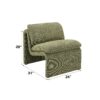 Jaeda - 3 Piece Living Room Set With Accent Chair - Beige / Green - Image 9