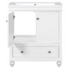 Bathroom Vanity With Sink, Combo, Cabinet With Doors And Drawer, Solid Frame And MDF Board - White - Image 23