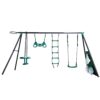 Interesting Four Function Swingset With Face To Face Metal Plastic Safe Swing Seat 550Lbs For Outdoor Playground For Age 3+ - Blackish Green - Image 10