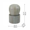 Heavy Outdoor Cement Fountain Antique, Cute Unique Urn Design Water Feature For Home Garden, Lawn Deck & Patio - Antique Blue - Image 3