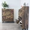 Shoe Storage Cabinet With 2 Flip Drawers, Freestanding Organizer With Metal Legs For Entryway, Narrow Shoe Rack Cabinet - Rustic Brown - Image 11