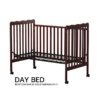 Crib 3 In 1 Convertible, Made Of Sustainable Pinewood, Non Toxic Finish, Comes With Locking Wheels, Wooden Nursery Furniture - Espresso - Image 10