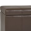 Dover - Storage Ottoman Bench - Chocolate Brown - Image 6