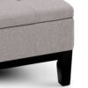 Dover - Square Coffee Table Storage Ottoman - Cloud Gray - Image 5