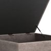 Owen - Extra Large Square Coffee Table Storage Ottoman - Distressed Gray Taupe - Image 4