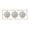 3 Mirror Piece Wall Mirror InRectangular Frame, Home Wall Decor For Bedroom Living Room - Gold - Image 2