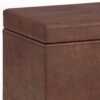 Avalon - Extra Large Storage Ottoman Bench - Distressed Saddle Brown - Image 10