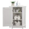 Bathroom Cabinet Triangle Corner Storage Cabinet With Adjustable Shelf Modern Style - White - Image 12