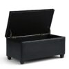 Sienna - Storage Ottoman Bench - Midnight Black - Image 2