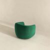 Elise - Mid-Century Modern Swivel Chair - Dark Green - Image 4