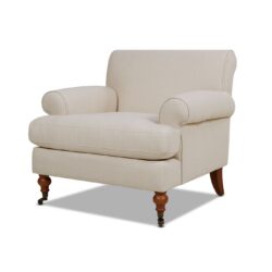Alana Lawson - Accent Arm Chair Metal Casters - Sky Neutral Beige
