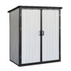 5X3Ft Outdoor Storage Shed Waterproof Resin Cabinet With Lockable Doors For Bikes And Patio Furniture - Black - Image 6