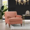 Alana Lawson - Accent Arm Chair Casters - Peach Orange - Image 11