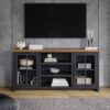 Essex - TV Stand Console For TVs Up To 80" - Black, Whiskey - Image 6