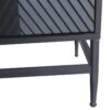 Accent Lacquered 4 Door Wooden Cabinet Sideboard Buffet Server Cabinet Storage Cabinet, For Living Room, Entryway, Hallway, Office, Kitchen And Dining Room - Matte Black - Image 9