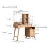 Compact Table Dresser, Accessories Storage Width Drawer - Natural - Image 11